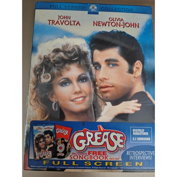 Grease (DVD/2002) - Full Screen Edition - New/Factory Sealed - Picture 1 of 2